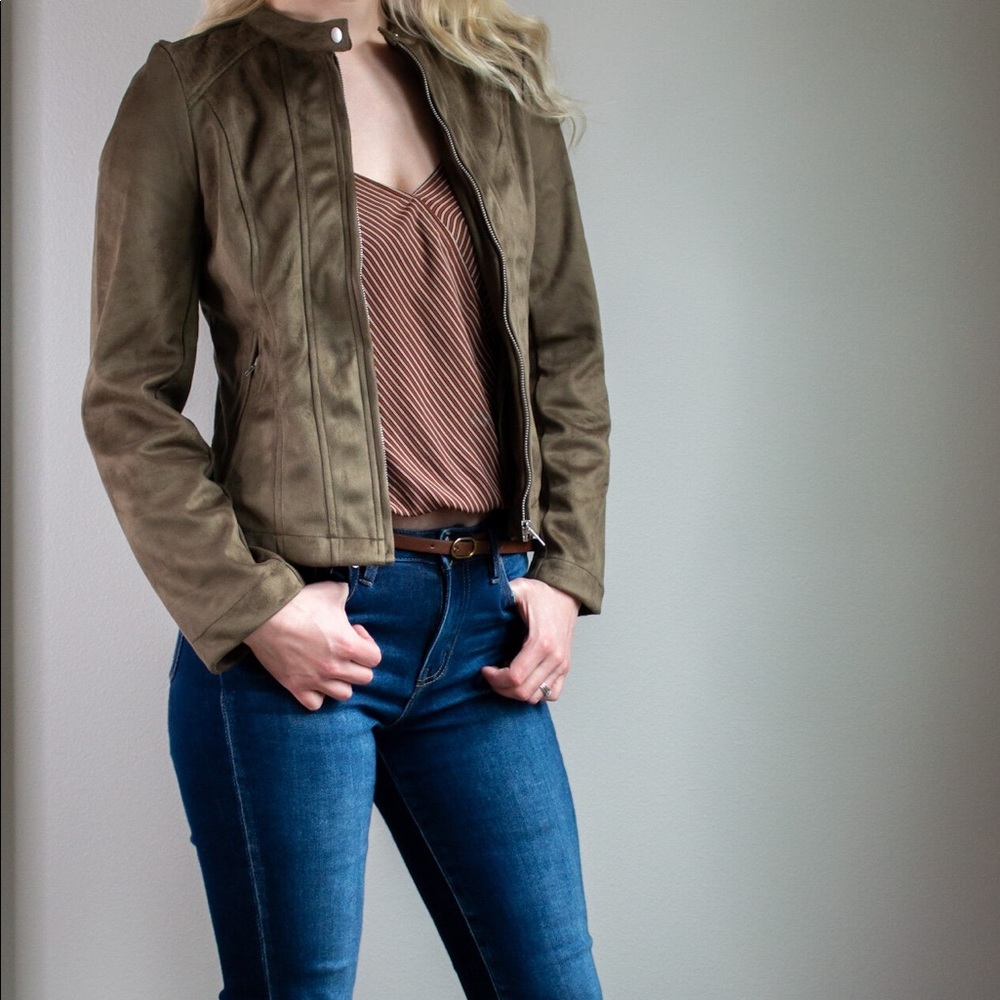 Olive Moto Jacket